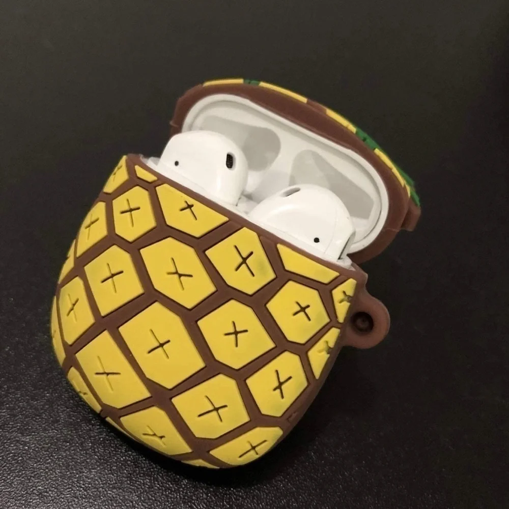 PINEAPPLE Silicone AirPod Case W/ Keychain